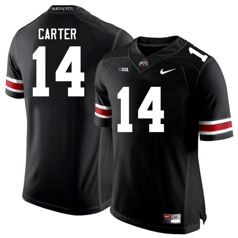 Men #14 Ja'Had Carter Ohio State Buckeyes College Football Jerseys Stitched-Black